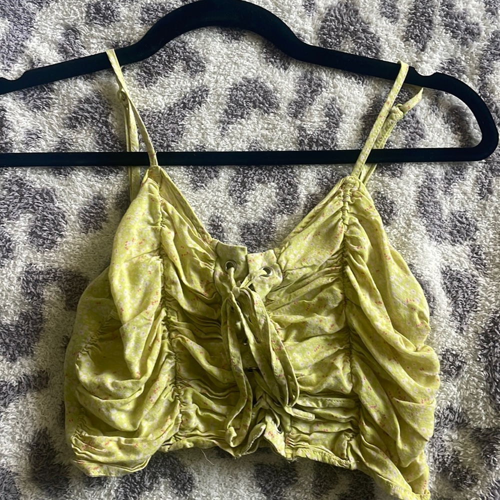 Tilly’s Light Green Floral Print Tank